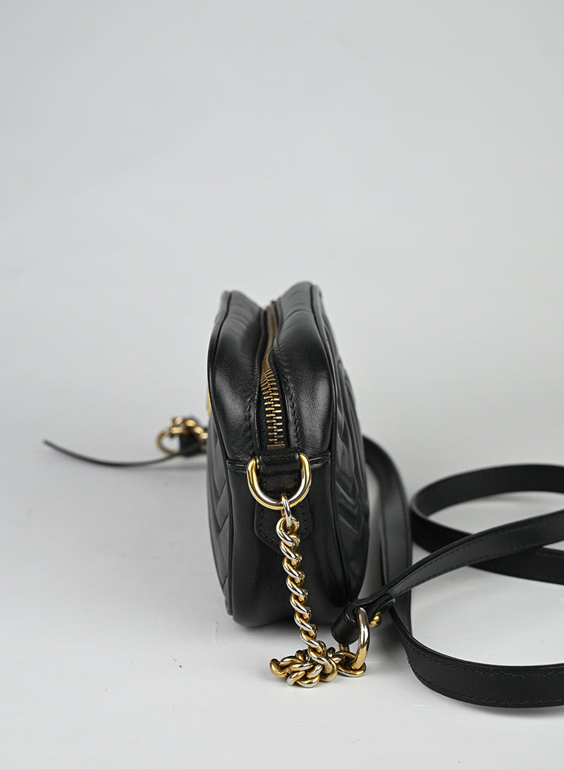 Gucci Borsa Marmont in pelle nera