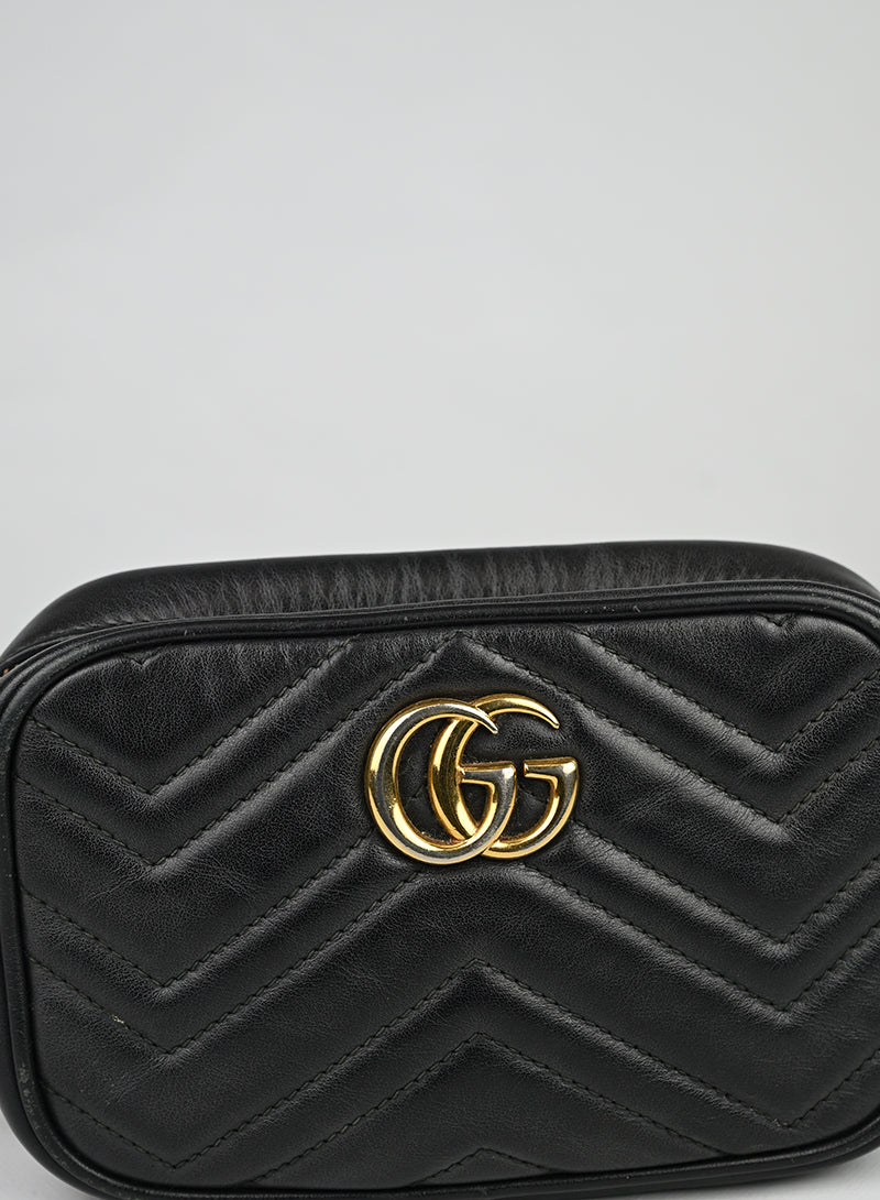 Gucci Borsa Marmont in pelle nera