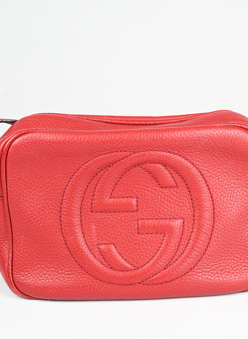 Gucci Borsa Soho Disco mini in pelle rossa