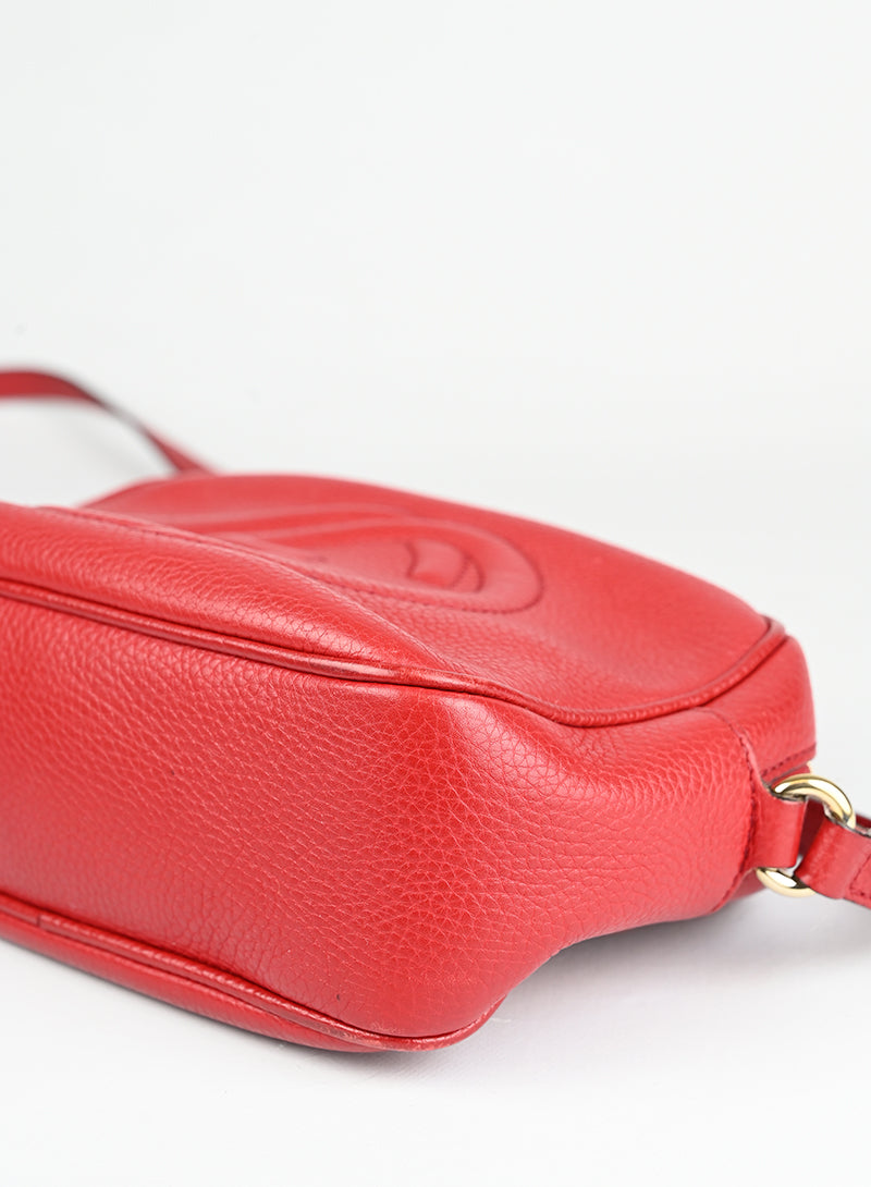 Gucci Borsa Soho Disco mini in pelle rossa