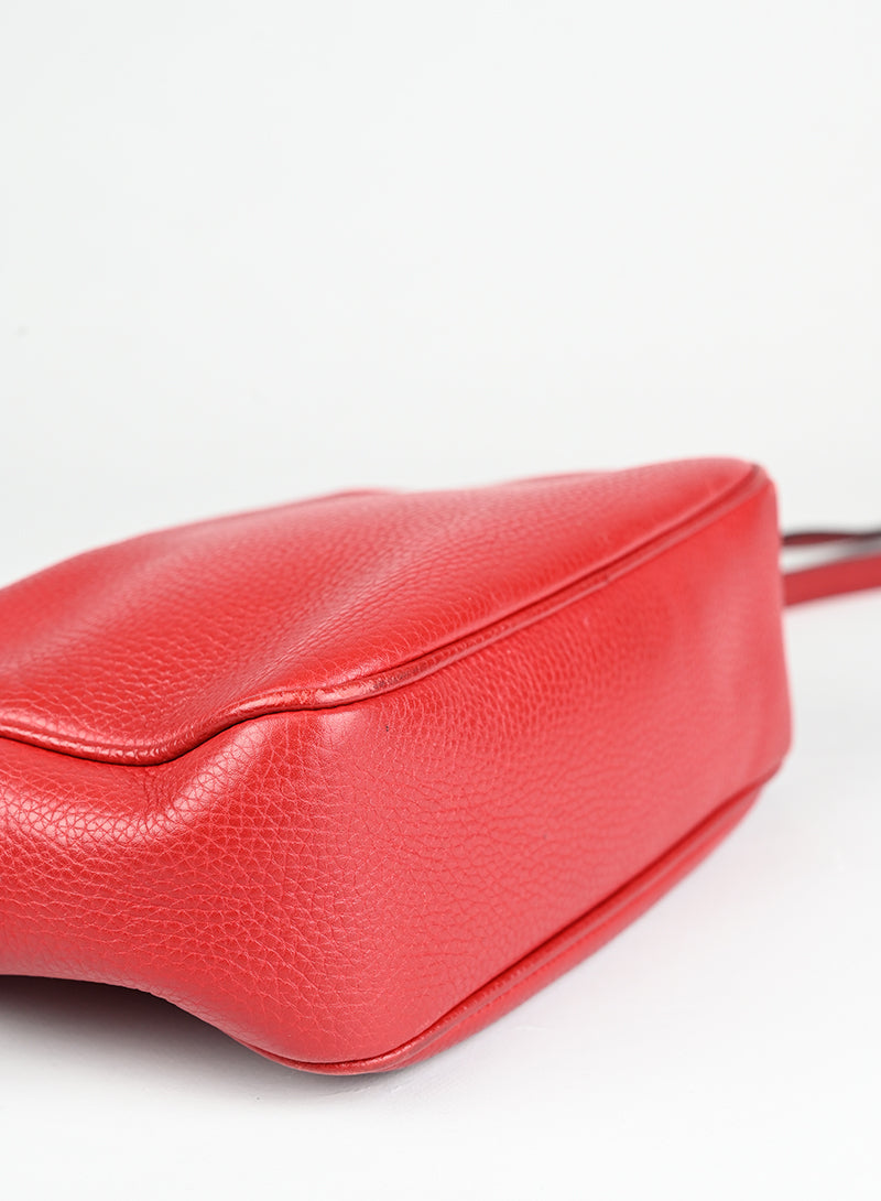 Gucci Borsa Soho Disco mini in pelle rossa