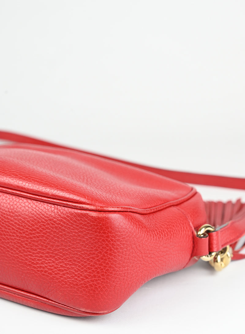 Gucci Borsa Soho Disco mini in pelle rossa