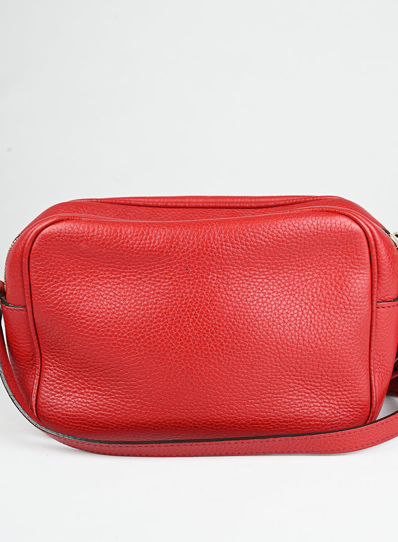 Gucci Borsa Soho Disco mini in pelle rossa