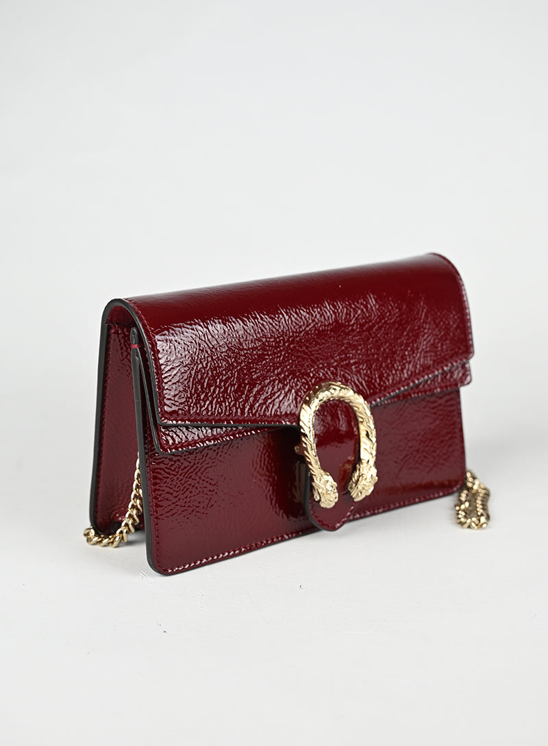 Gucci Borsina a Tracolla Dionysus Mini Vernice Rossa