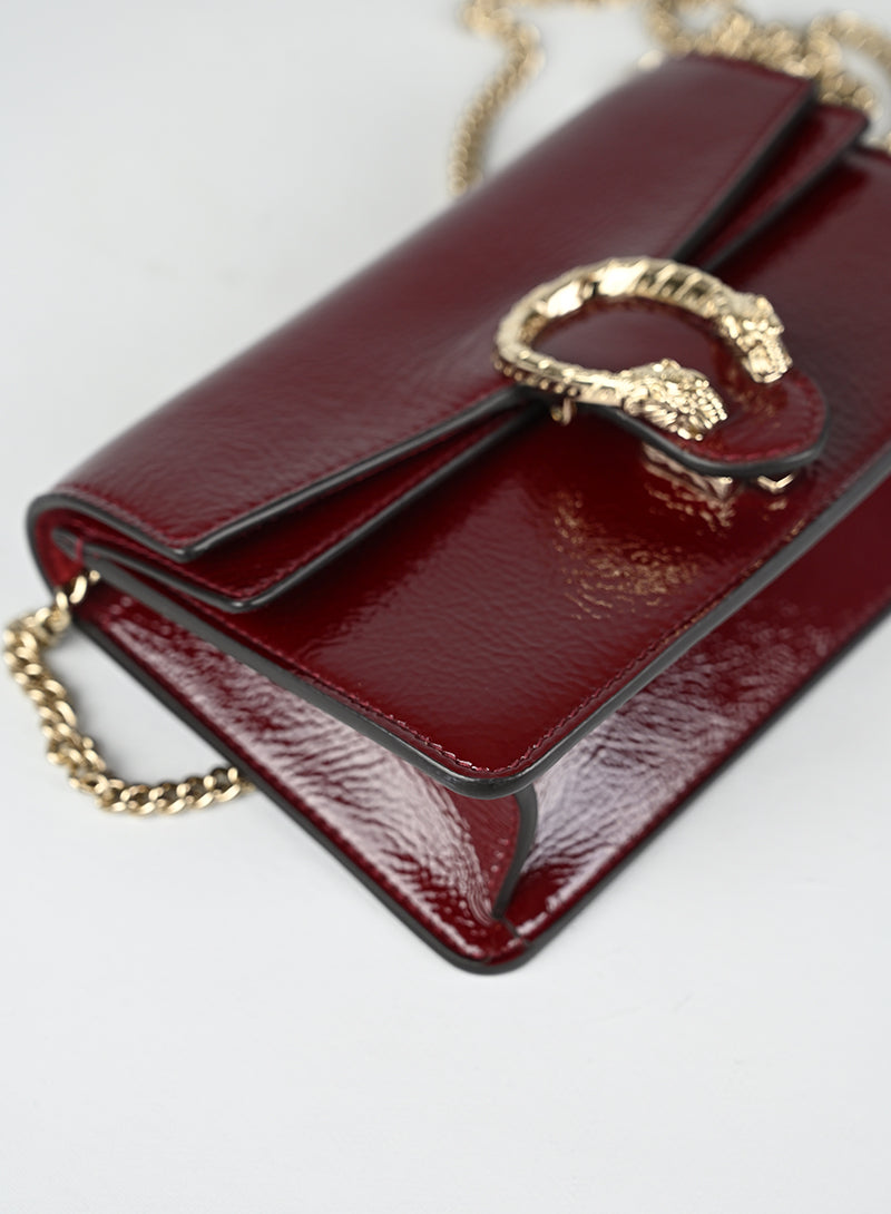 Gucci Borsina a Tracolla Dionysus Mini Vernice Rossa