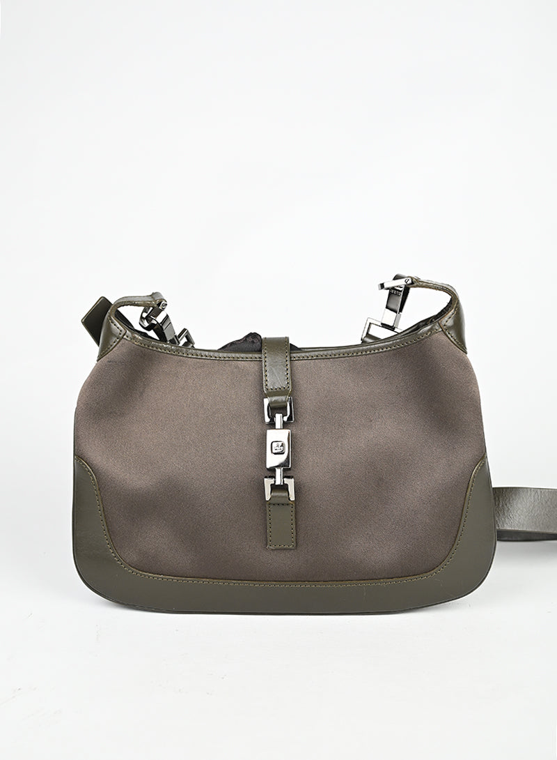 Gucci Borsa Jackie in raso verde