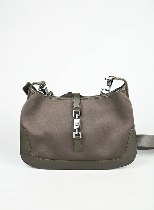 Gucci Borsa Jackie in raso verde
