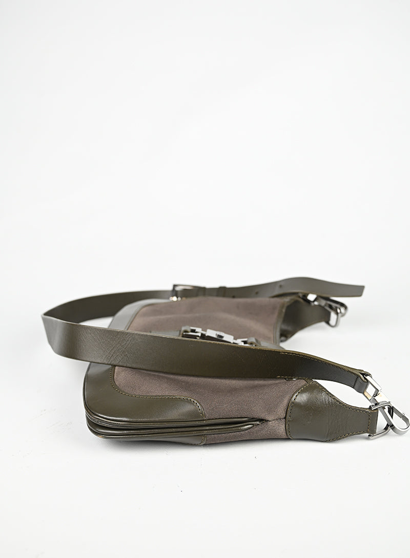 Gucci Borsa Jackie in raso verde