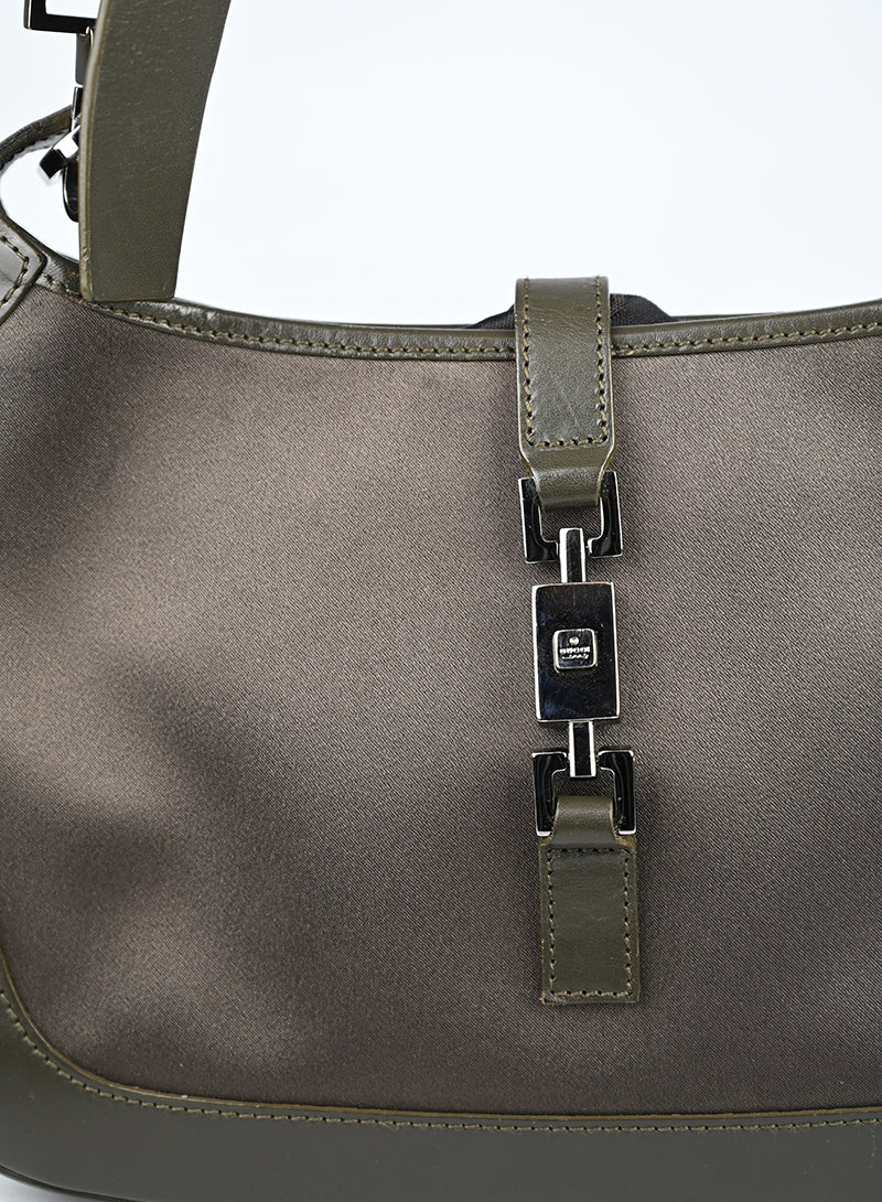 Gucci Borsa Jackie in raso verde