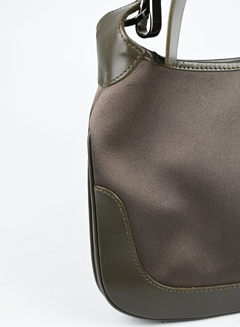 Gucci Borsa Jackie in raso verde
