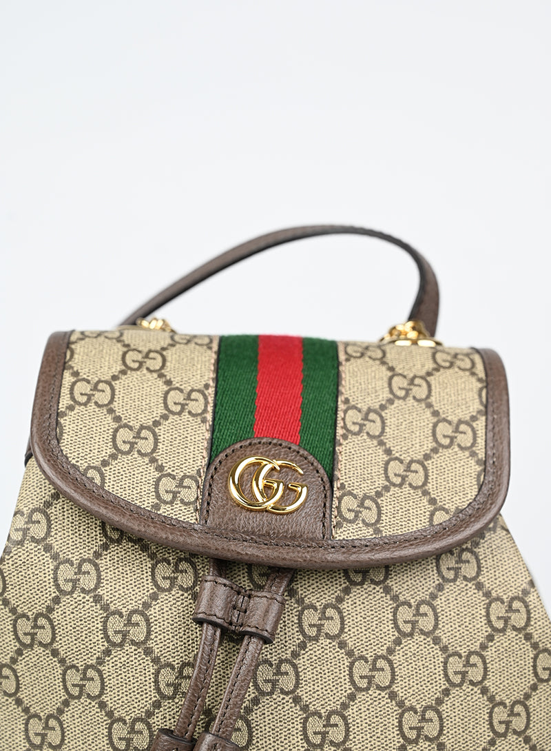 Gucci Zaino Ophidia in tela Monogram GG beige -  lesleyluxuryvintage