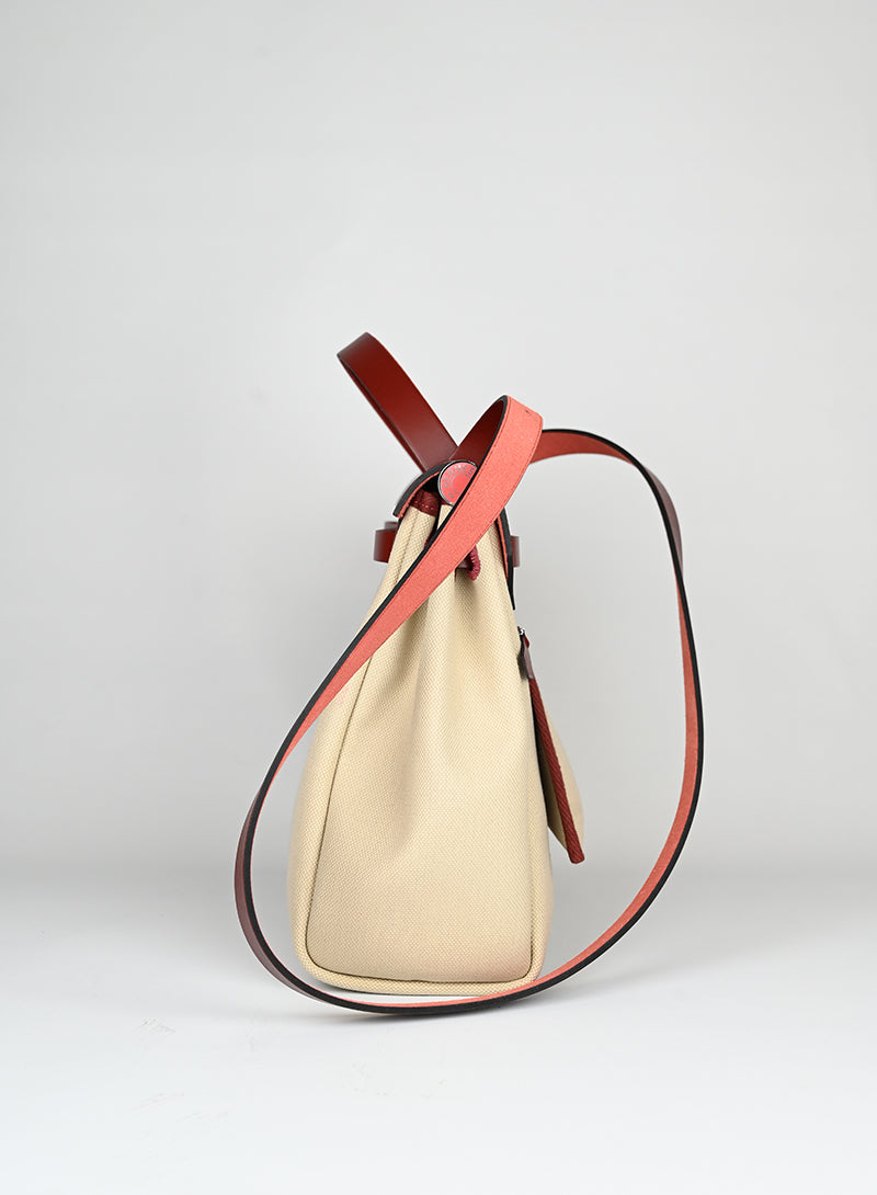 Hermès Herbag 29 beige e mattone