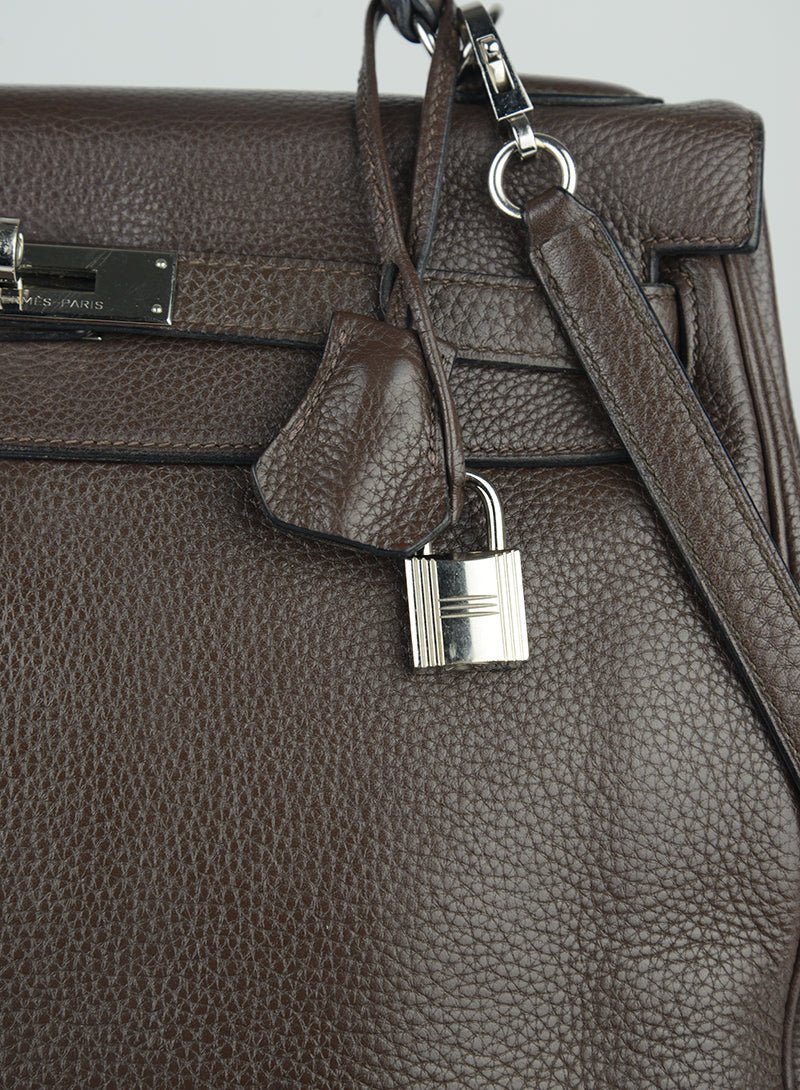 Hermès Borsa Kelly 32 in pelle Cioccolato