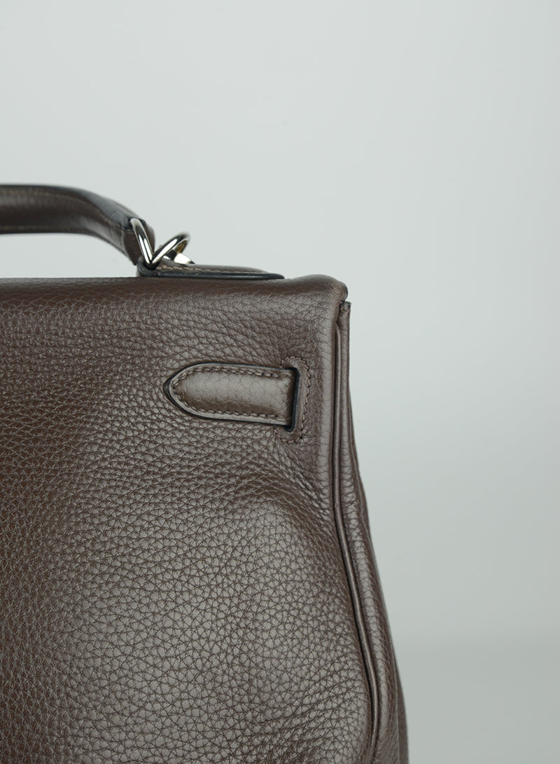 Hermès Borsa Kelly 32 in pelle Cioccolato