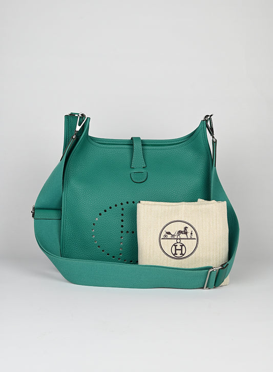 Hermès Borsa Evelyne 29 in pelle verde