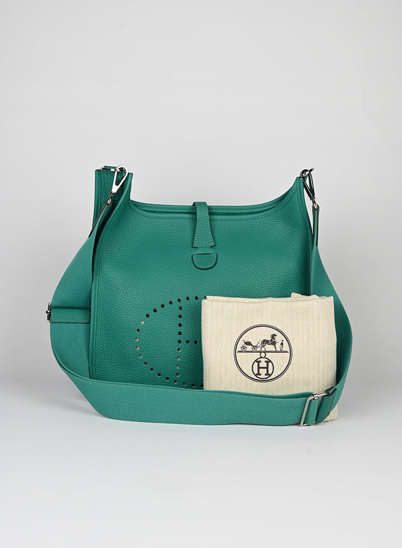 Hermès Borsa Evelyne 29 in pelle verde