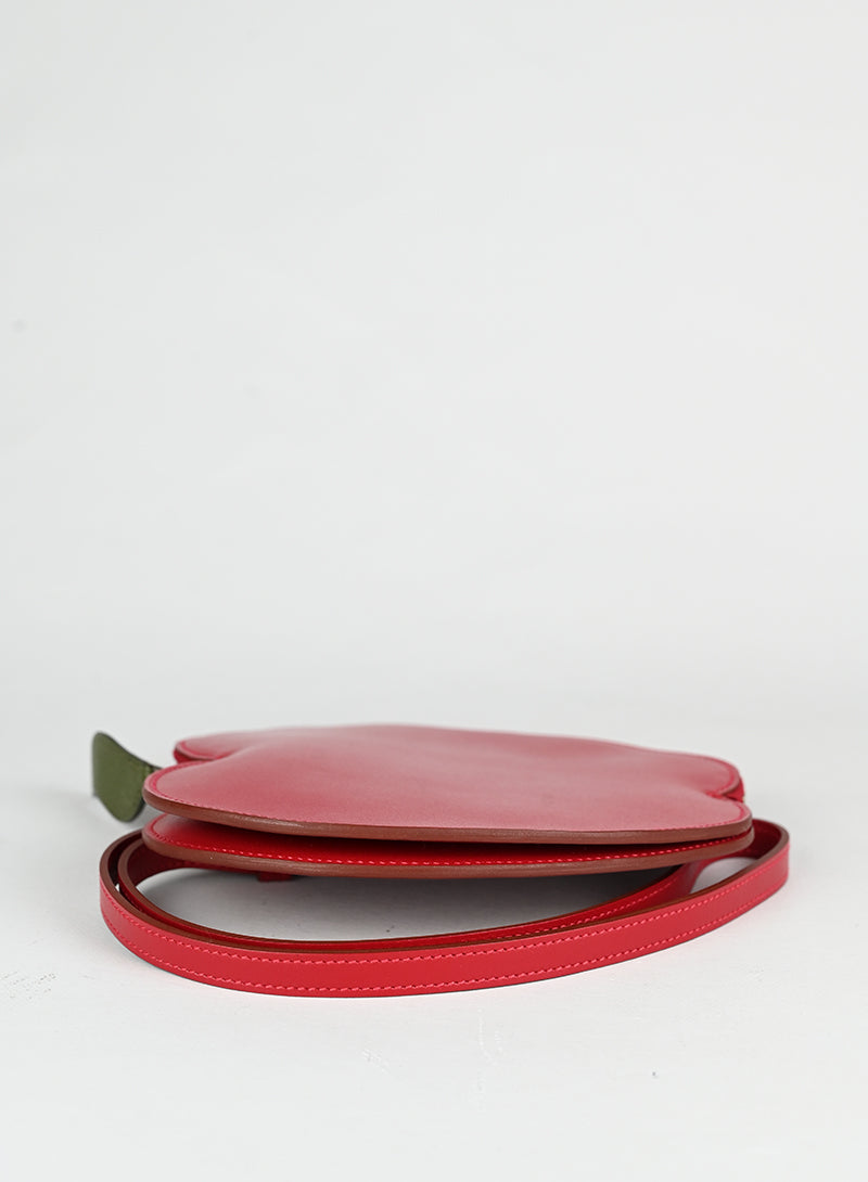 Hermès Borsa Pomme in pelle rossa
