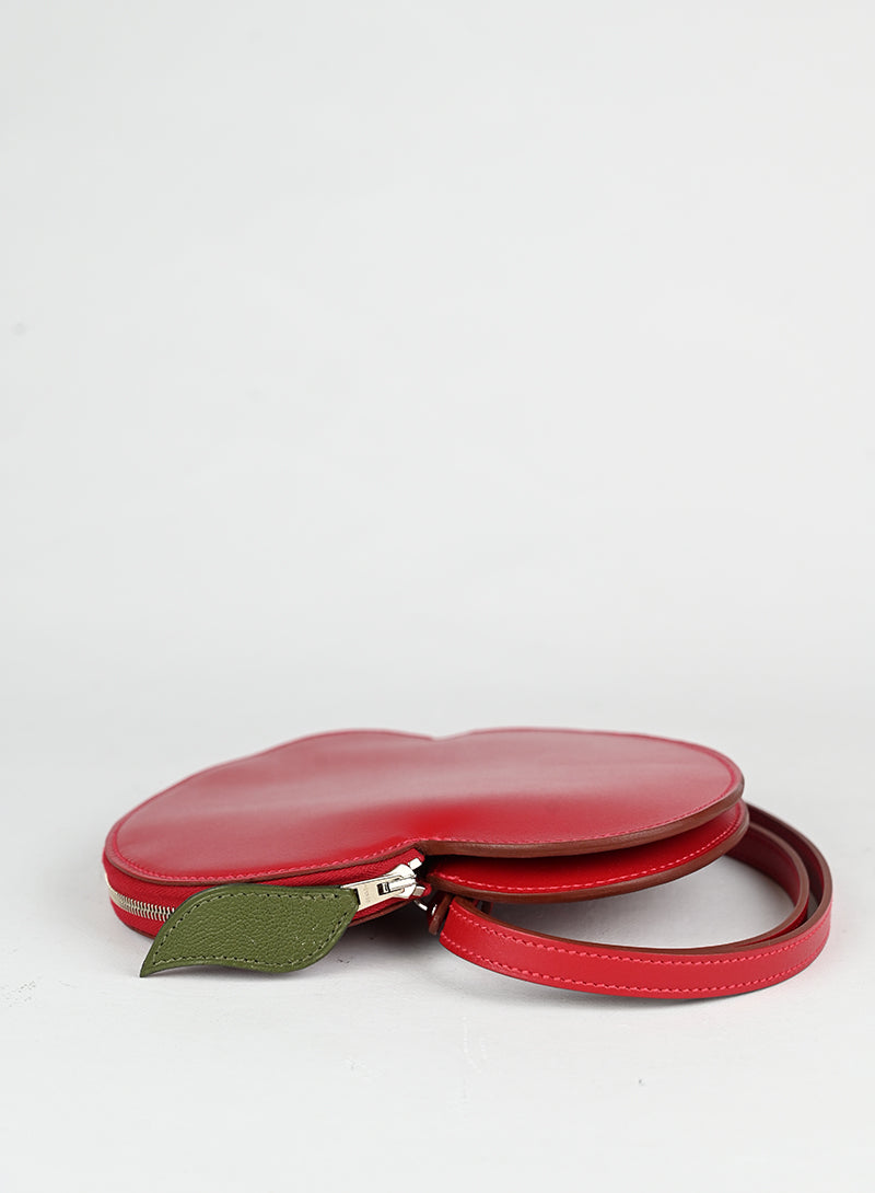 Hermès Borsa Pomme in pelle rossa