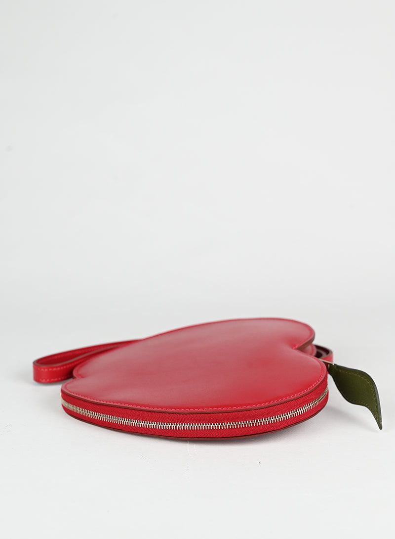Hermès Borsa Pomme in pelle rossa