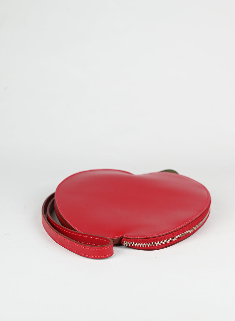 Hermès Borsa Pomme in pelle rossa