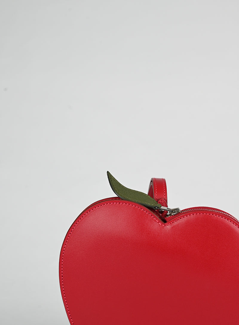 Hermès Borsa Pomme in pelle rossa