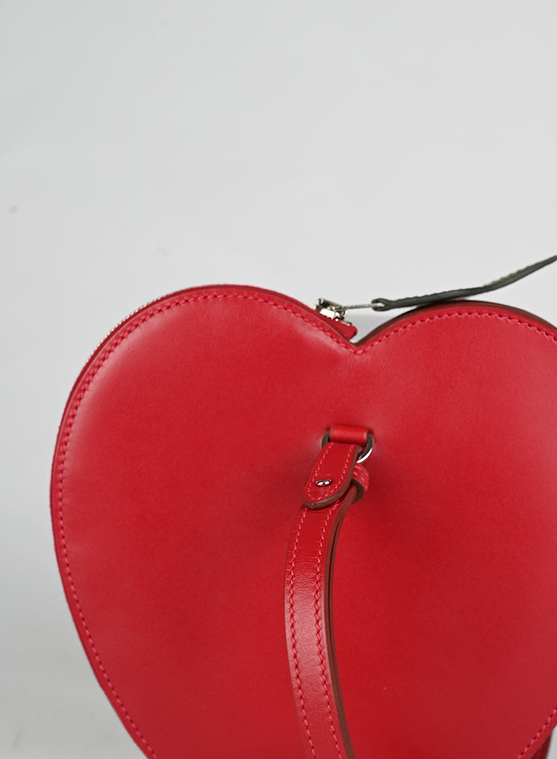 Hermès Borsa Pomme in pelle rossa