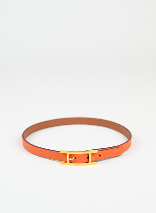 Hermès Bracciale Behapi Double tour arancio