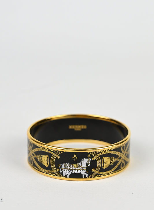 Hermès Bracciale Bangle Nero Carrozze
