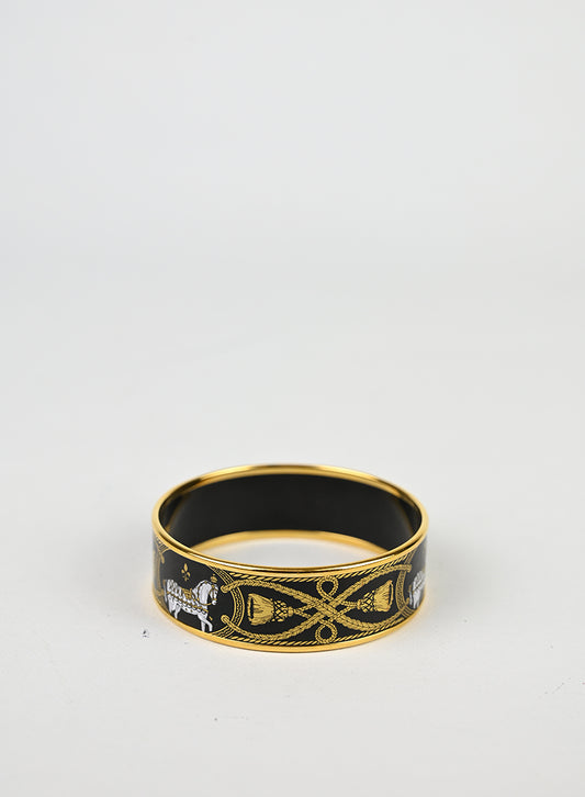 Hermès Bracciale Bangle Nero Carrozze -  lesleyluxuryvintage