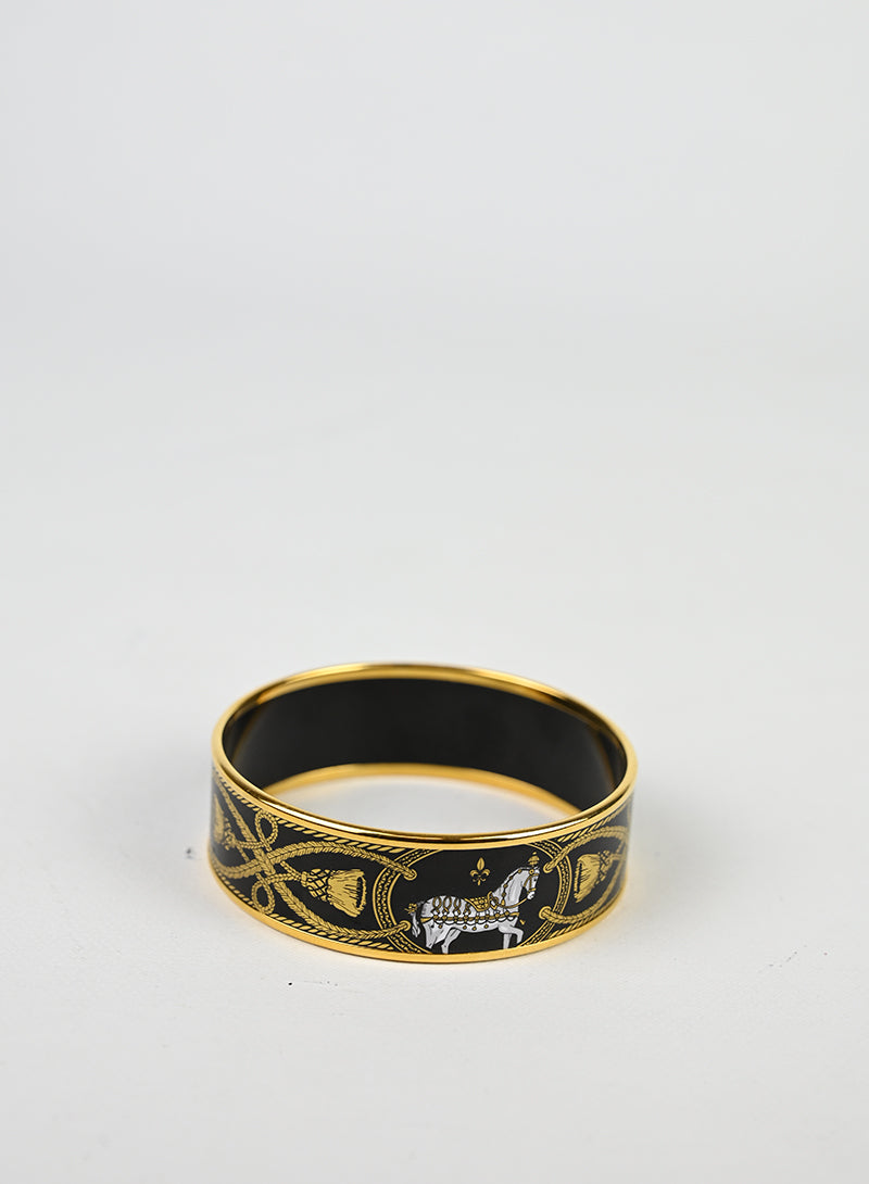 Hermès Bracciale Bangle Nero Carrozze
