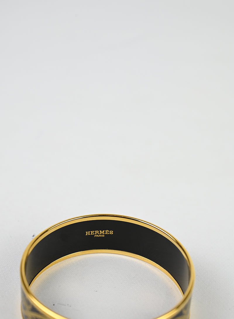 Hermès Bracciale Bangle Nero Carrozze
