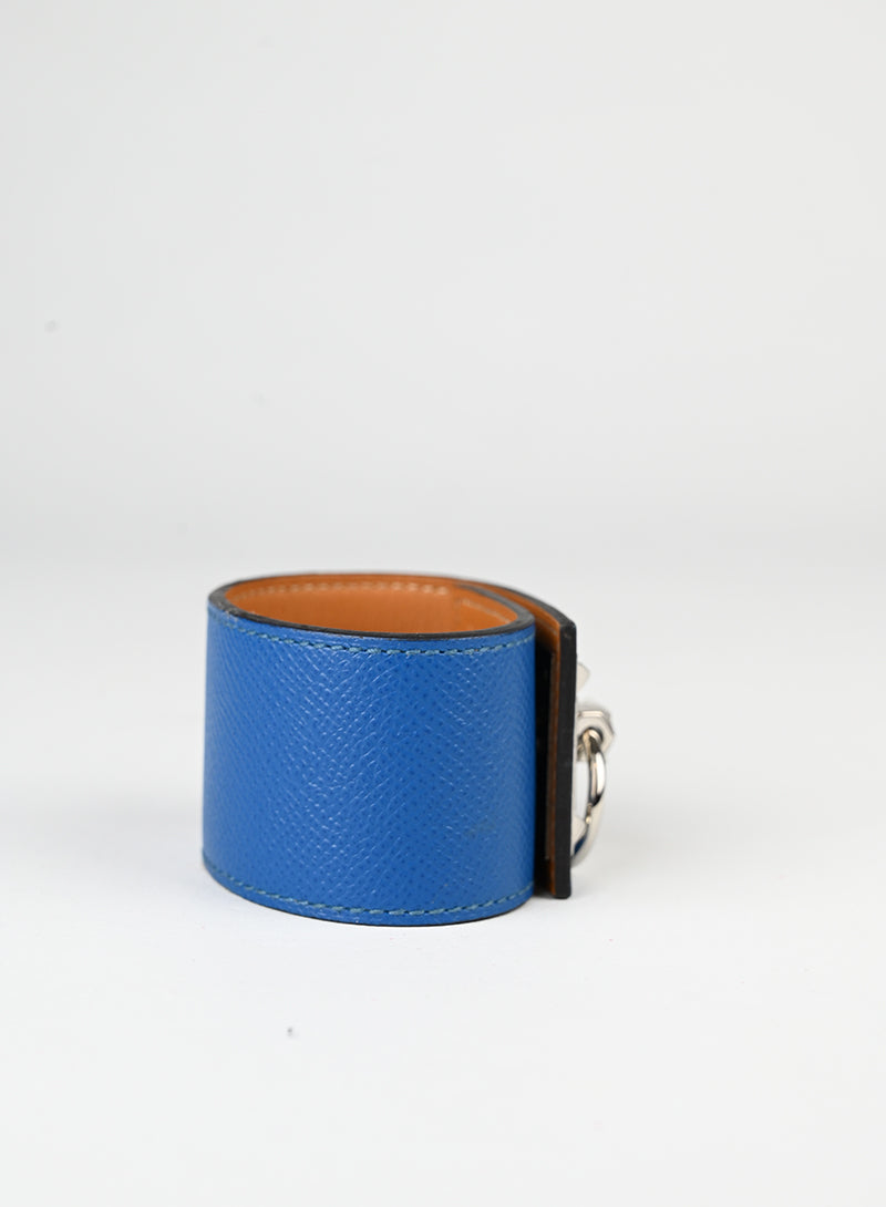 Hermès Bracciale Collier de Chien in pelle blu