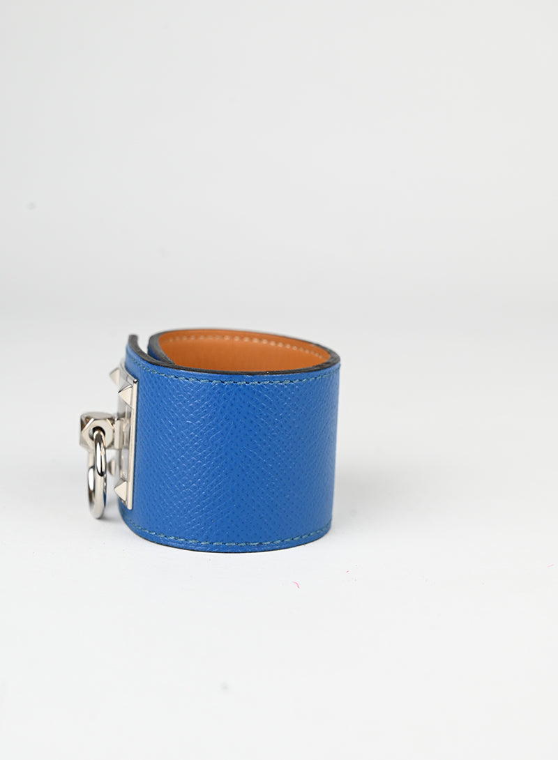 Hermès Bracciale Collier de Chien in pelle blu