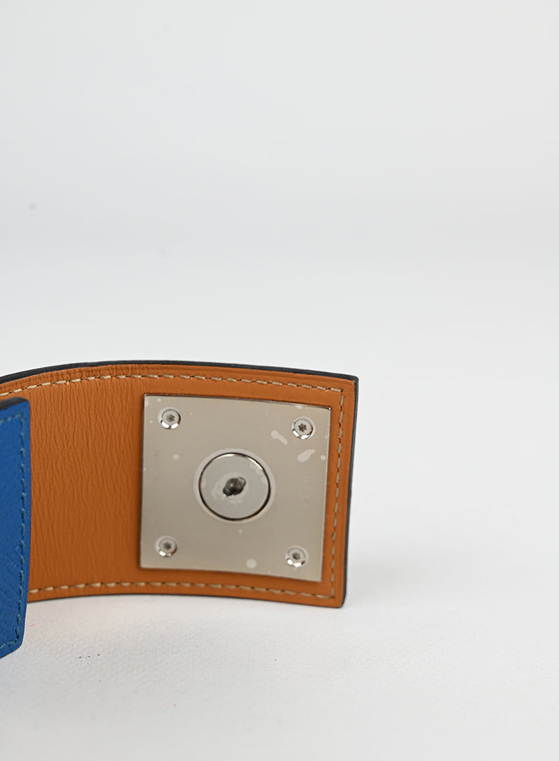 Hermès Bracciale Collier de Chien in pelle blu