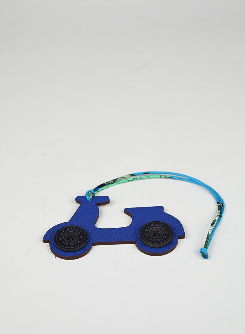 Hermès Portachiavi Scooter Blu