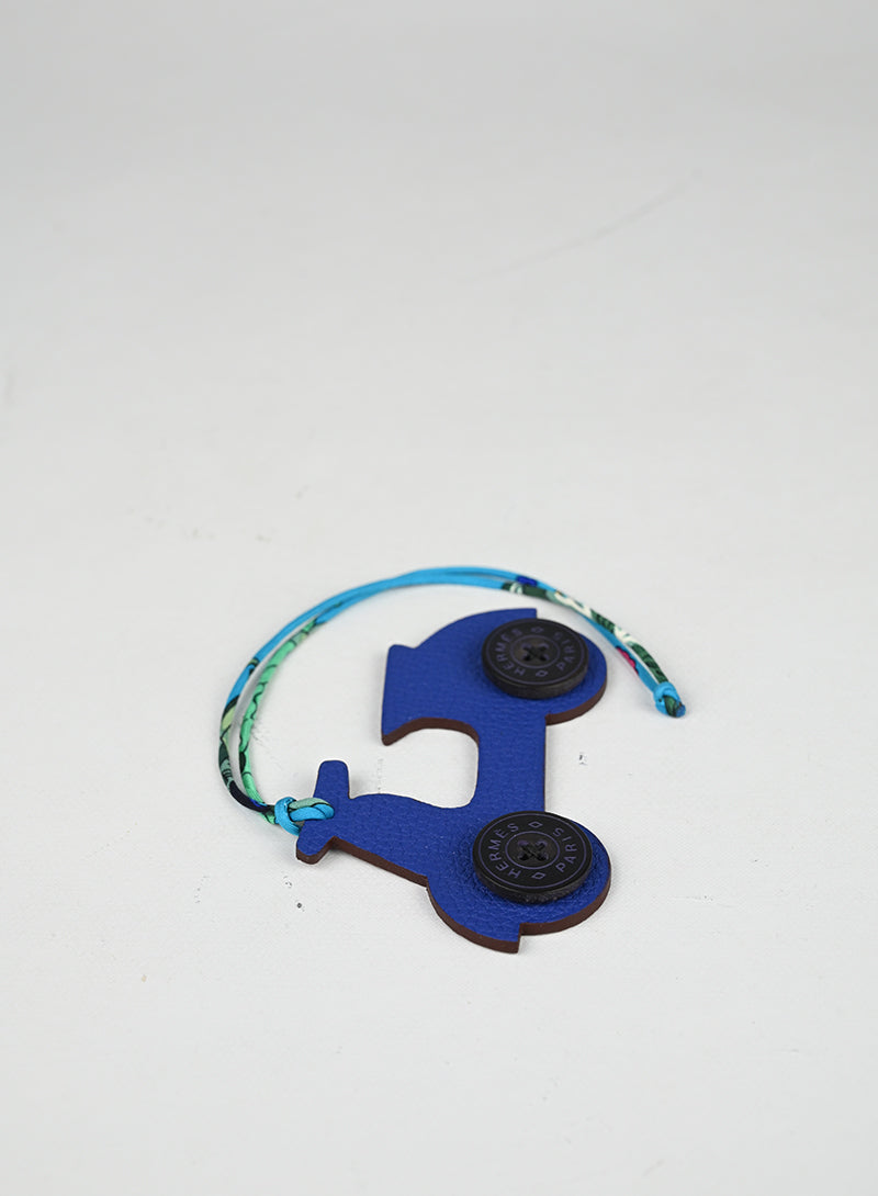 Hermès Portachiavi Scooter Blu