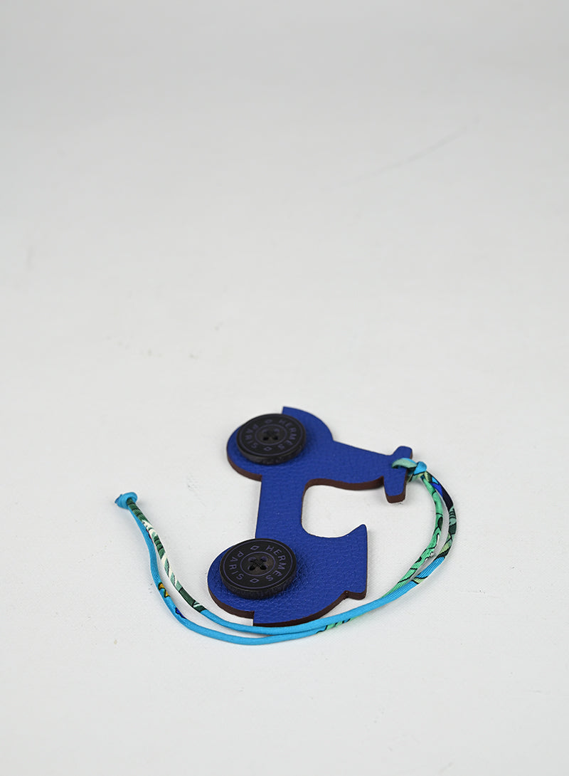 Hermès Portachiavi Scooter Blu