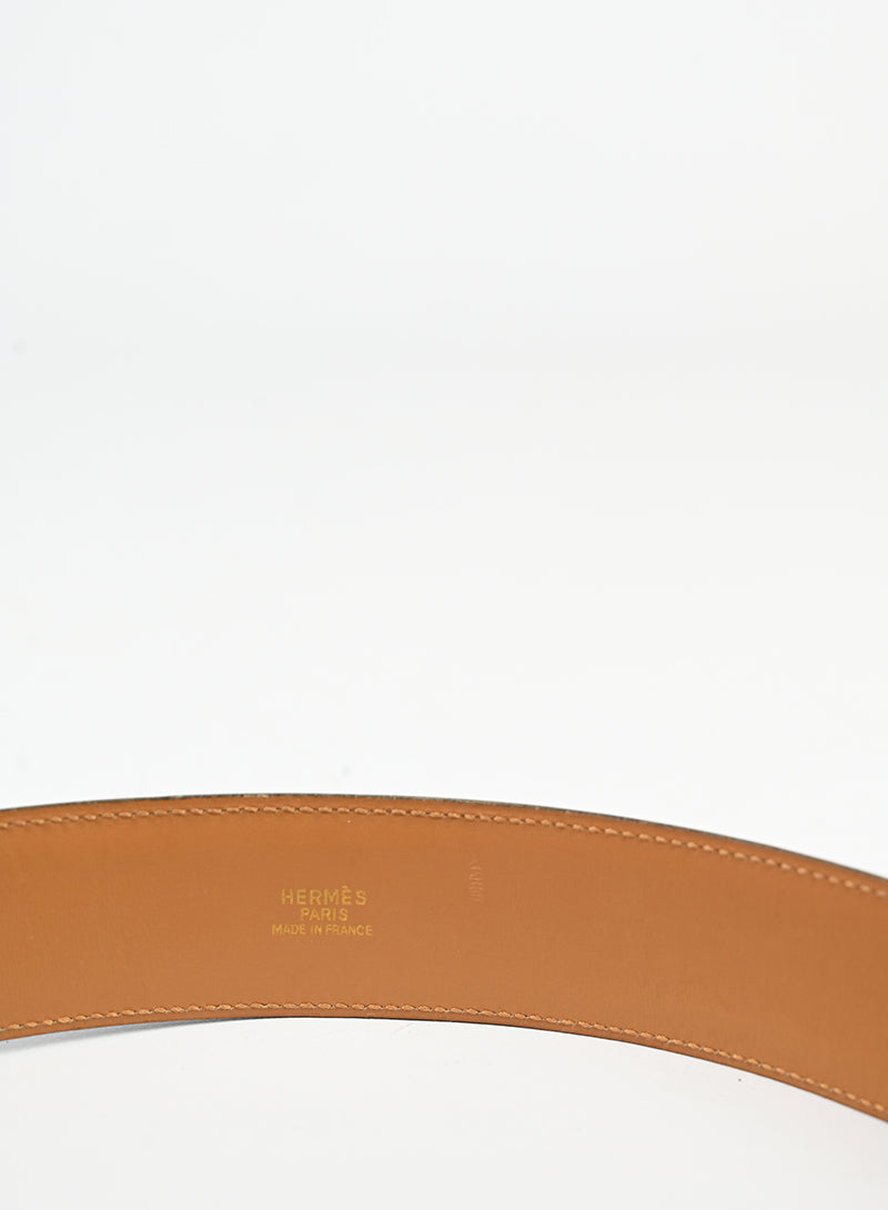 Hermès Cintura Collier de Chien in pelle blu