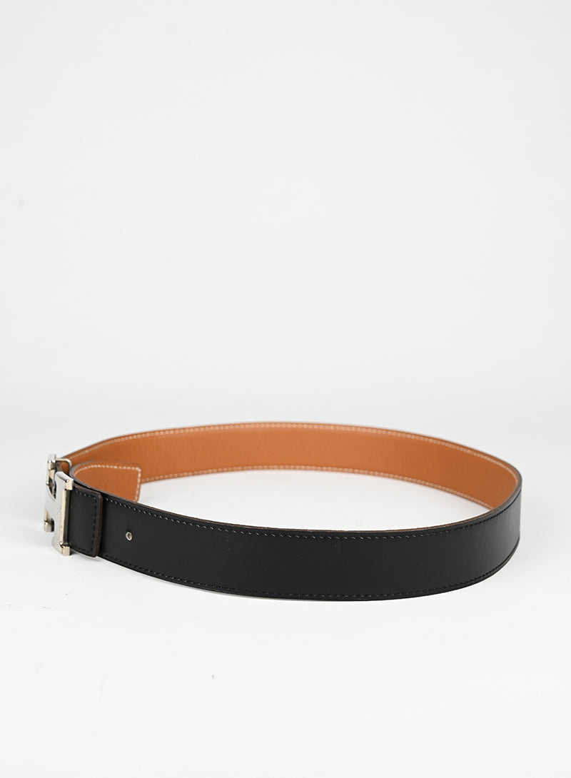 Hermès Cintura Costance in pelle nera