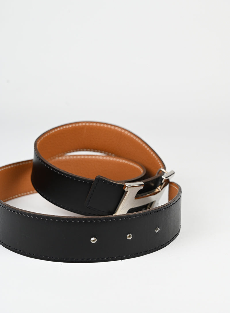 Hermès Cintura Costance in pelle nera