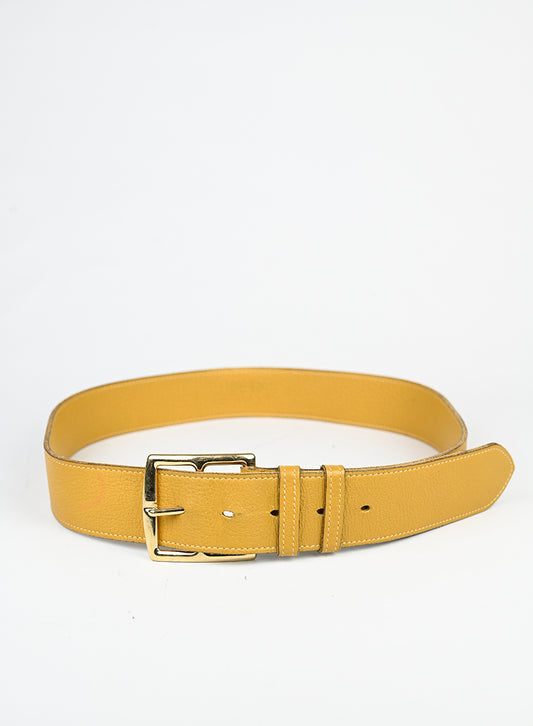 Hermès Cintura Mykonos in pelle gialla