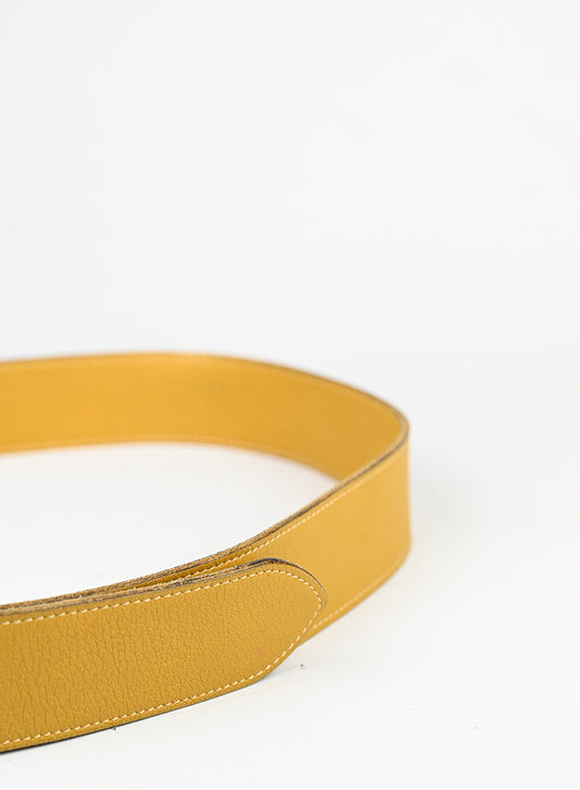 Hermès Cintura Mykonos in pelle gialla