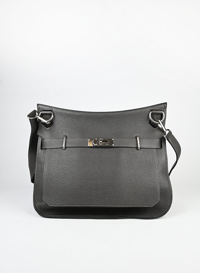 Hermès Borsa Jypsière 31 in pelle grigia -  lesleyluxuryvintage