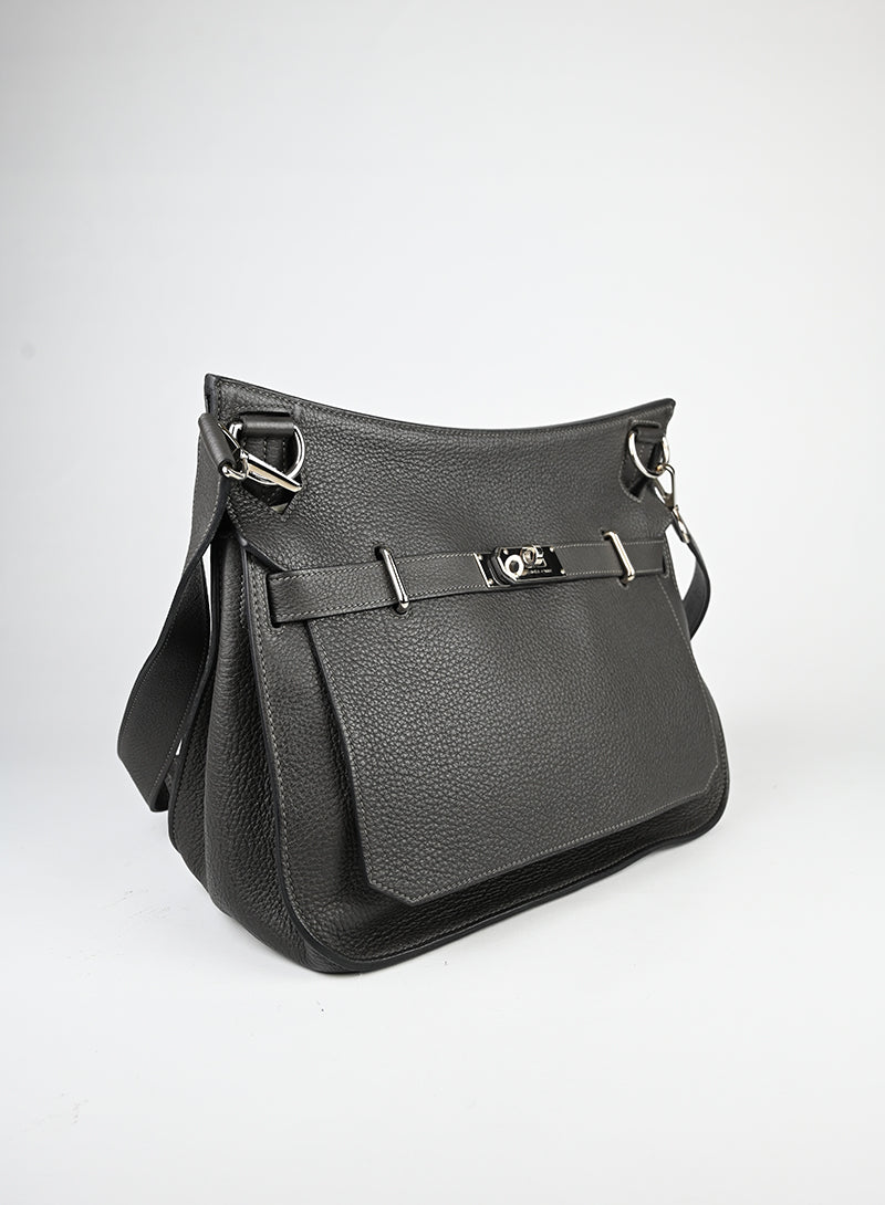 Hermès Borsa Jypsière 31 in pelle grigia -  lesleyluxuryvintage