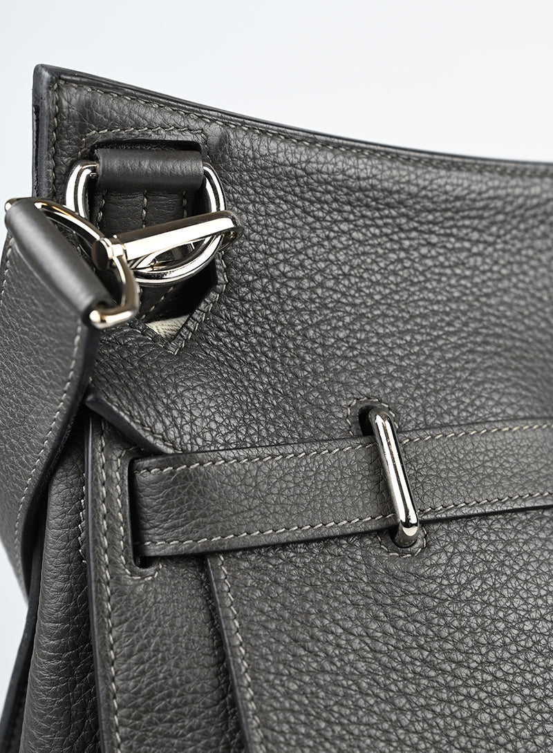 Hermès Borsa Jypsière 31 in pelle grigia -  lesleyluxuryvintage