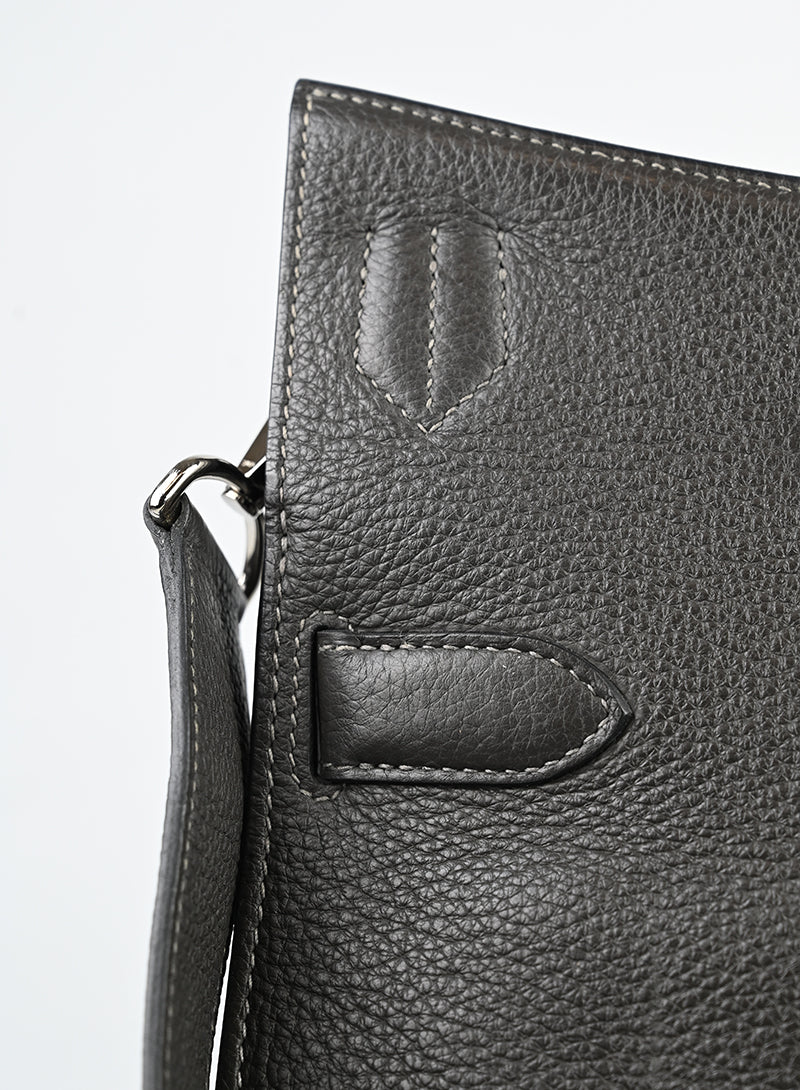 Hermès Borsa Jypsière 31 in pelle grigia -  lesleyluxuryvintage