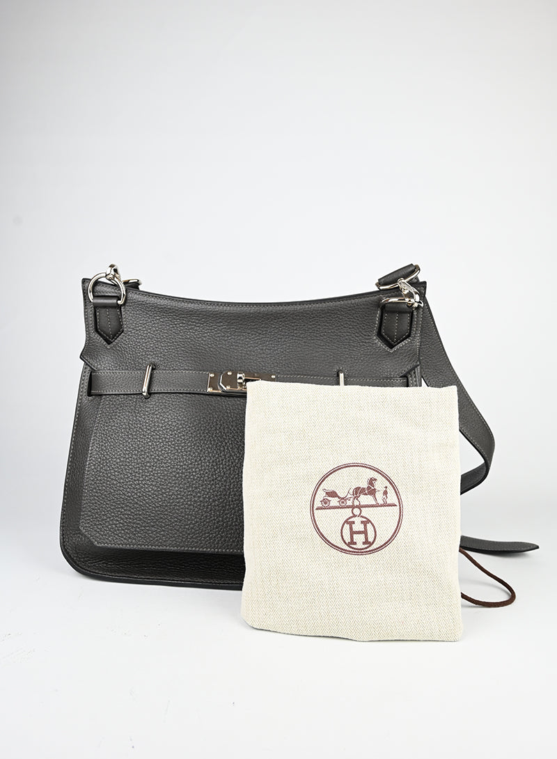 Hermès Borsa Jypsière 31 in pelle grigia -  lesleyluxuryvintage