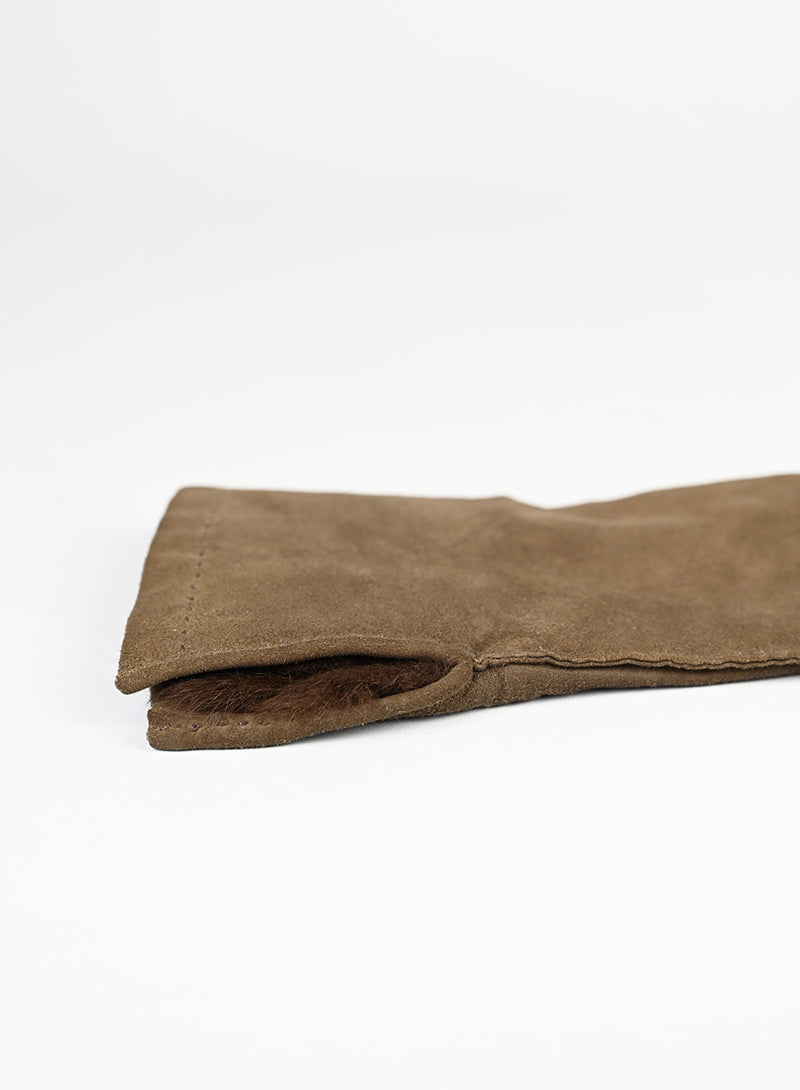 Hermès Guanti in suede marrone -  lesleyluxuryvintage