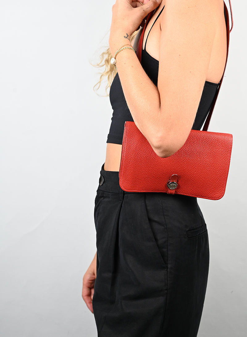 Hermès Marsupio Dogon in pelle rossa