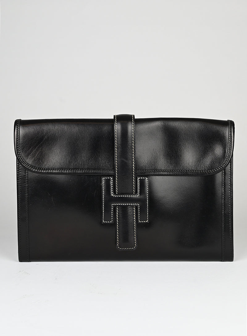 Hermès Borsa Jige in pelle nera